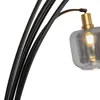 Lampa stojąca czarna ze złotem z dymionym szkłem 5-świateł Podgląd zdjęcia produktu 8