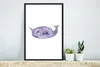 MuchoWow® MuchoWow® Gerahmtes Poster Narwal - Lila - Produktbild-Vorschau 5