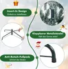 Collage of images and text highlighting features of a Christmas tree stand. Produktbild-Vorschau