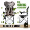 BigDean Luxus Campingstuhl Faltbar 160 KG Belastbar Produktbild-Vorschau 2