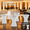 tectake® vysoký stůl Eren kulatý s krytem stolu plastové Náhled obrázku produktu 4