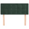 vidaXL Testiera verde scuro 90x5x78/88 cm Velluto Anteprima dell’immagine prodotto 3