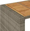 vidaXL 3-tlg. Gartenbar-Set mit Kissen Grau Poly Rattan Produktbild-Vorschau 7
