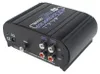 Rear view of a black audio preamplifier with various connectors and labels. Podgląd zdjęcia produktu