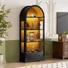 Vitrine haute de 180 cm, avec portes en verre trempé, Voir les images du produit 1