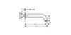 Wanneneinlauf VERNIS Shape Ausladung 204mm chrom chrom Produktbild-Vorschau 2