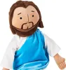 A close-up shot of a plush doll representing Jesus, with a white shirt and a blue robe. Produktbild-Vorschau