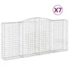 Gabionen mit Hochbogen 7 Stk. 400x50x180/200cm Verzinktes Produktbild-Vorschau 1