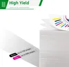 A stack of paper with a chart on top, and text indicating page yields for black and color ink. Produktbild-Vorschau