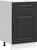 vidaXL Armoire basse de cuisine Kalmar Noir Matériau dérivé Voir les images du produit 1