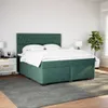 Boxspringbett mit Matratze Dunkelgrün 180x200 cm Samt Produktbild-Vorschau 3