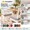 sunnypillow 4er Set Cord Stuhlkissen mit Klettverschluss - Produktbild-Vorschau 7