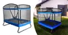 Trampolina dla dzieci z huśtawką i siatką zabezpieczającą Podgląd zdjęcia produktu 4