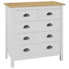 vidaXL Sideboard Hill Range Blanc 79×40×80 cm Pin massif Voir les images du produit 15