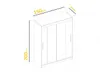 Easy4You D2 150 cm Weiß Schiebetüren Kleiderschrank Produktbild-Vorschau 6