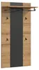 Flur Garderobenpaneel mit 80 cm Breite in Eiche & Grau, mit Produktbild-Vorschau 2