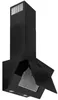 A black kitchen range hood is shown against a white background. Produktbild-Vorschau