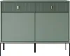 Kommode MIDNIGHT 2D2S mit zwei Schubladen auf Gestell Grün Produktbild-Vorschau 5