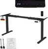 A black electric standing desk frame with its control panel and accessories, presented on a white background. Náhľad obrázku produktu