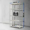 CLP Lagerregal 90x40x180 cm silber 90x40x180 cm Produktbild-Vorschau 2