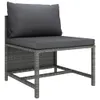 vidaXL 8-tlg. Garten-Lounge-Set mit Kissen Poly Rattan Grau Produktbild-Vorschau 6