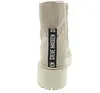A rear view of a beige boot with a platform sole. Produktbild-Vorschau