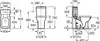 Technical drawing with dimensions of a toilet. Produktbild-Vorschau