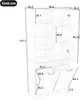 Flieks Badezimmerschrank 78x35x172.7 cm, Hochschrank mit 2 Produktbild-Vorschau 7