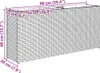 vidaXL Hochbeet mit 2 Fächern Grau 90x20x40 cm Poly Rattan Produktbild-Vorschau 7