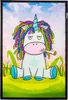 PSYWORK Schwarzlicht Stoffposter Neon "Unicorn Weed Joint", Produktbild-Vorschau 1