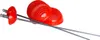Two red fencing masks and two swords on a white background. Anteprima dell’immagine prodotto