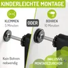 The image shows two methods of installing a product, with text explaining the options and included accessories. Produktbild-Vorschau