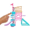 A hand is shown interacting with a toy dog playground set. Produktbild-Vorschau