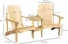 Krzesło ogrodowe Outsunny Adirondack ze stołem i otworem na Podgląd zdjęcia produktu 3