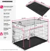 Cage pour chien Luna, pliable, avec 2 portes - 91,5 x 59,5 Voir les images du produit 6