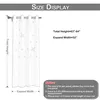 A diagram illustrating the size and dimensions of a curtain, with accompanying text and a notice. Produktbild-Vorschau
