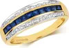 Bague Femme Semi Pavée Or 375/1000 et Diamant Brillant 0.09 Voir les images du produit 1