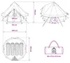 Tenda tipi vidaXL con tetto, verde oliva, 250 x 250 cm, in Anteprima dell’immagine prodotto 7