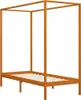 vidaXL Himmelbett-Gestell Honigbraun Massivholz Kiefer 90 x Produktbild-Vorschau 1