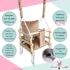 Love Gifts® Babyschaukel aus Holz hochwertig und geeignet Produktbild-Vorschau 4