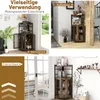 A collage of images showing a corner bar cabinet in different settings and angles, with text overlays highlighting its features and uses. Náhľad obrázku produktu