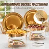 WARMOUNTS 5QT Chafing Dish Set 4ks – kulatá nerezová sada Náhled obrázku produktu 4