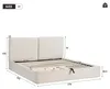 Lit rembourré hydraulique Flieks 160 x 200 cm avec Voir les images du produit 4