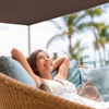 Relaxdays Trapezový slunečník, vodoodpudivý, odolný proti Náhled obrázku produktu 5