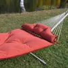 Kingsize Stabhängematte hellrot/rot - gesteppt Olefin Produktbild-Vorschau 7