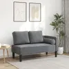 vidaXL Chaiselongue mit Kissen Dunkelgrau Samt Produktbild-Vorschau 2