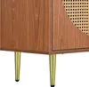 okwish Sideboard mit 3 Rattan verzierten Türen Kommode Produktbild-Vorschau 10