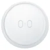 A transparent microwave cover with two oval indentations in the center, set against a white background. Anteprima dell’immagine prodotto