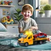 MalPlay Auto transporter Pannenhilfe LKW PKW Schlepper  LED Produktbild-Vorschau 3