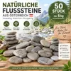 50 Stück flache Flusssteine aus 14cm bis 5cm Mischung Produktbild-Vorschau 5